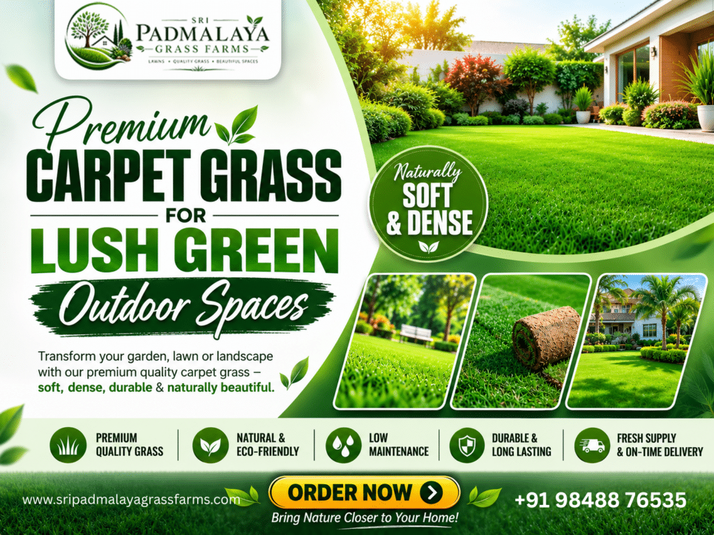 Premium Carpet Grass for Lush Green Outdoor Spaces in Hyderabad