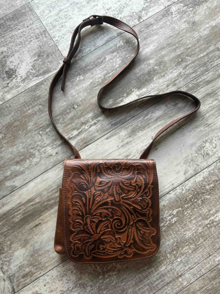 PATRICIA NASH Tooled Leather Crossbody Purse