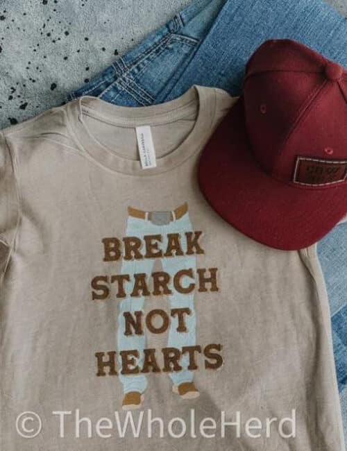 Toddler Whole Herd Tee, Break Starch Not Hearts