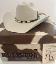 NEW Resistol Self Conforming Cowboy Hat 7- 1/4 – XXXX Chrome in Original Box