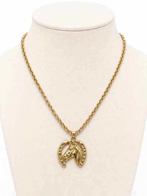 Gold Horse Chain Necklace