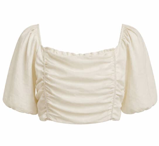 Love Shack Fancy White Crop Top