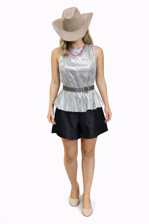Silver Spur Glam Top Sequin